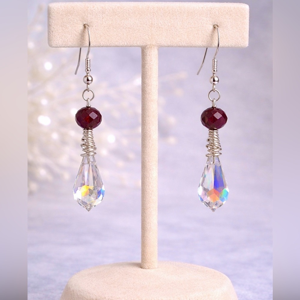𝅺SWAROVSKI Sterling Silver Earrings Genuine Handcrafted